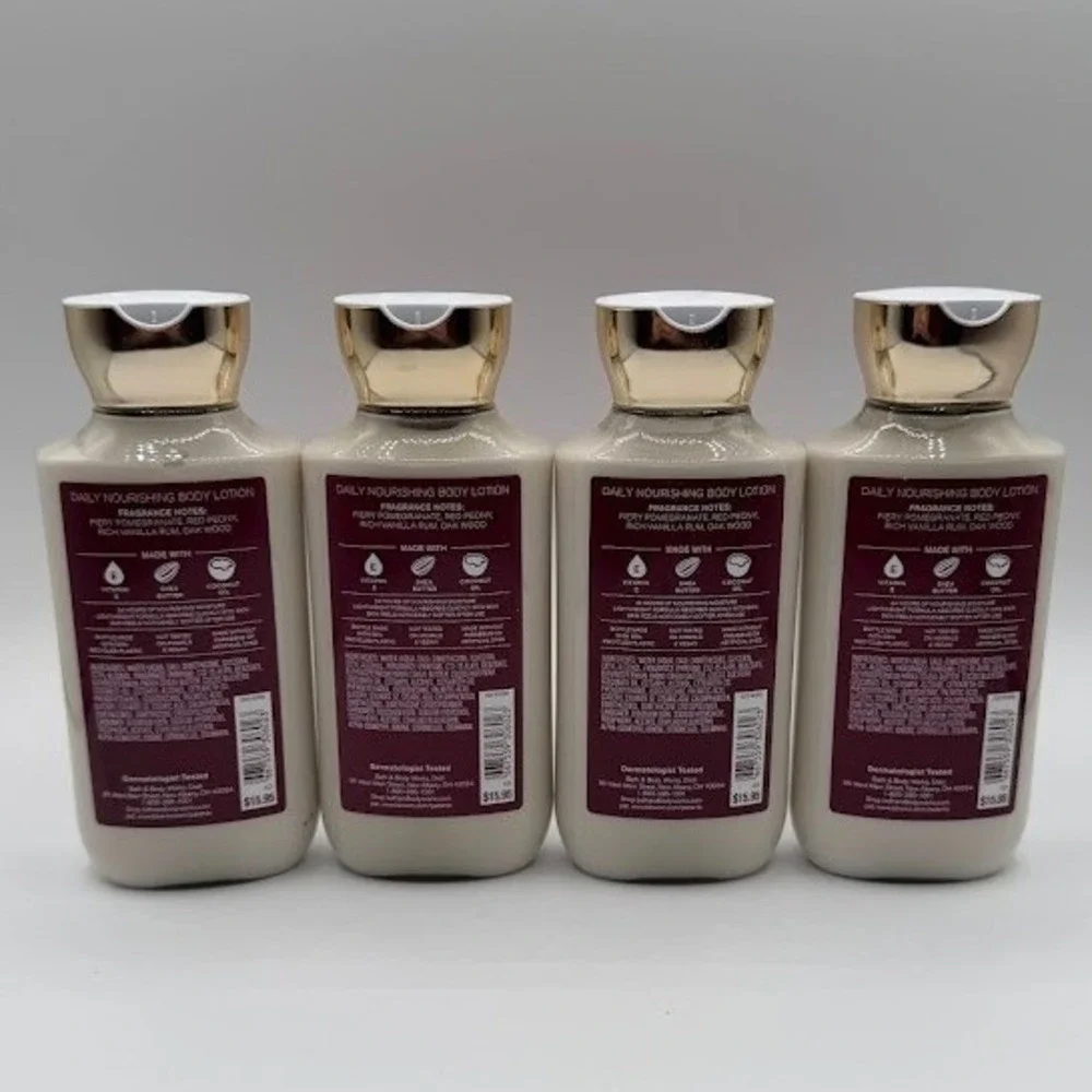 Bath & Body Works Forever Red Daily Nourishing Body Lotion 8oz Set of 4, New